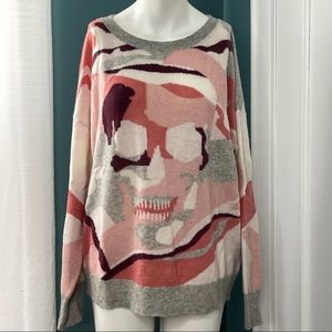 Skull Cashmere Multicolor Crew Neck Sweater